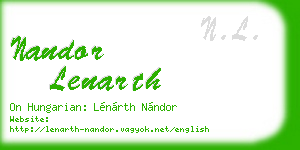 nandor lenarth business card